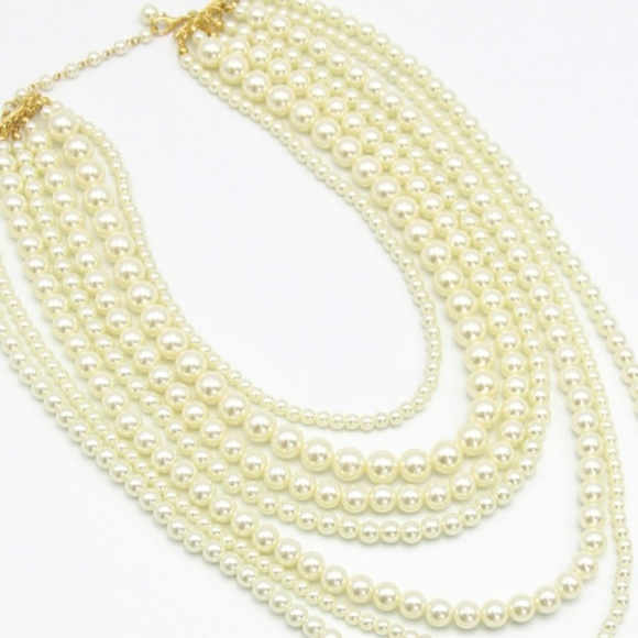 Pearl statement necklace set - Picture 2 of 2